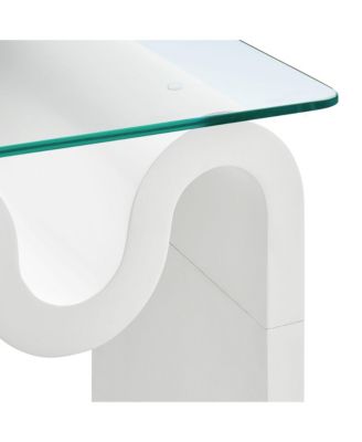 Ondine Glass Top Side Table