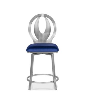 Seneca 24-inch Microfiber Swivel Barstools with Steel Frame, Set of 2