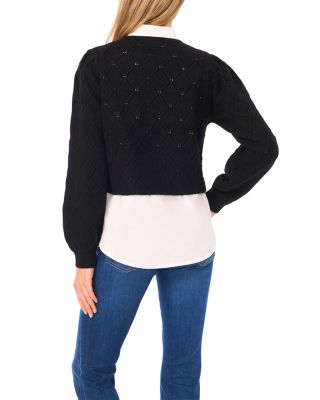 Rumer Pointelle Twofer Sweater
