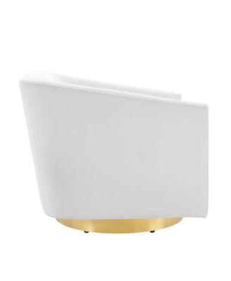 Twist Accent Lounge Performance Velvet Swivel Chair