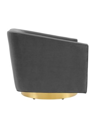 Twist Accent Lounge Performance Velvet Swivel Chair