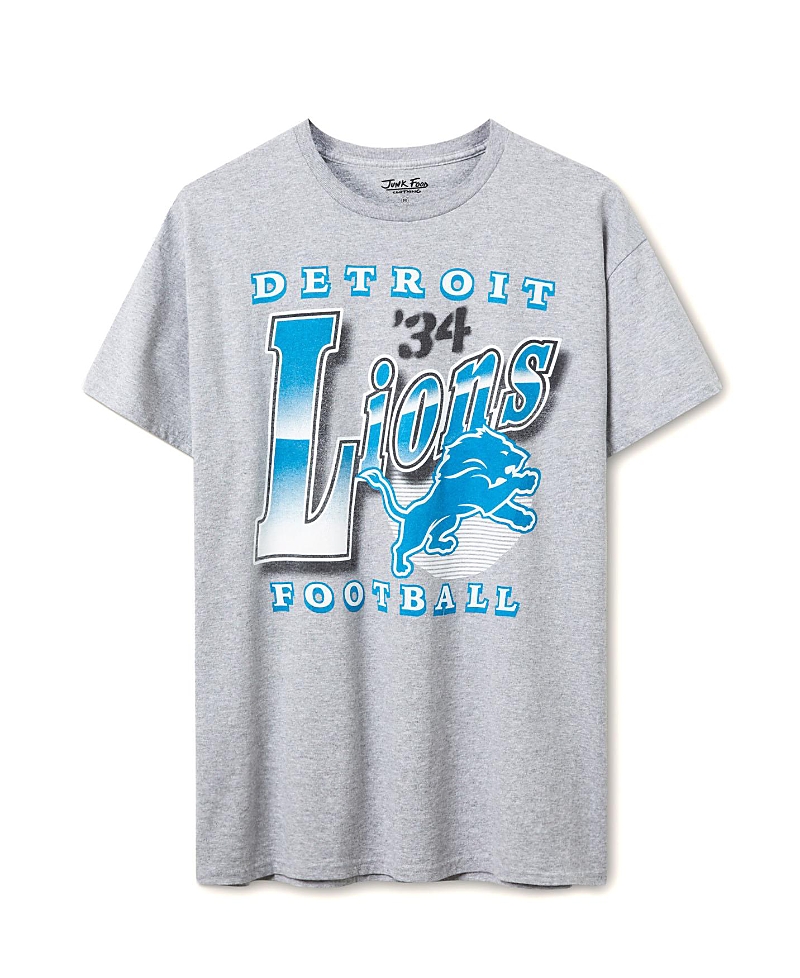 Junk Food Clothing Unisex Nfl Detroit Lions Bootleg Flea Market Tee In Gray