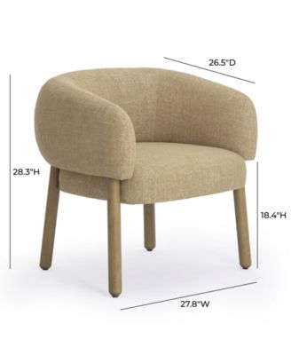 Foxy Performance Textured Fabric Accent Chair