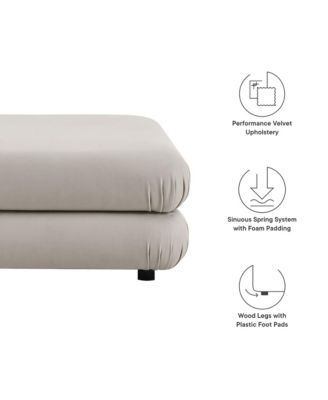 Jubilee Modular Performance Velvet Ottoman