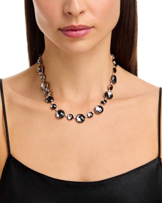 18K Rose Gold Cocktail Chrystal &amp; Diamond Collar Necklace, 18&amp;quot;