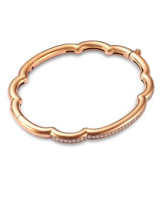 18K Rose Gold Cialoma Diamond Cloud Bangle Bracelet
