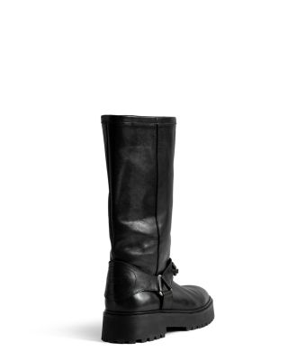 Women's Angie Leather Biker Boots