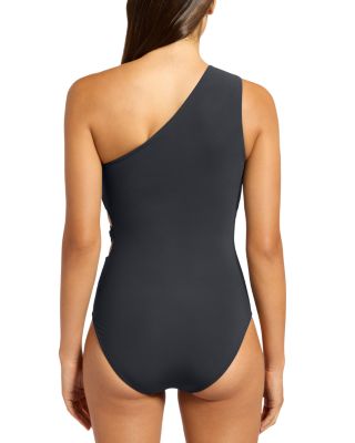 One Shoulder Cutout One Piece Swimsuit