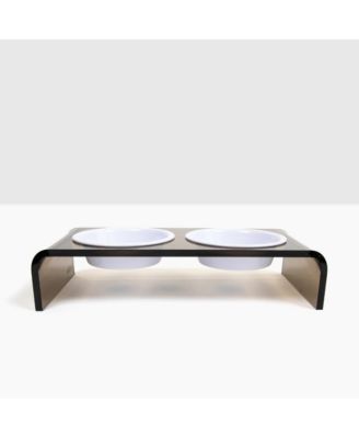 Small Bronze Pet Feeder, 1 Pint Bowls