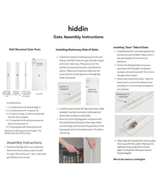 Wall Mounted Clear Pet Gate Zig Zag ,10 Panel