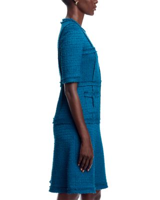 Metallic Tweed Geo Stripe Dress