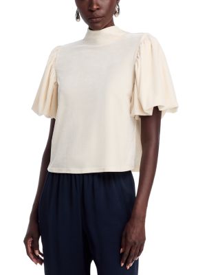 Velvet Mock Neck Top