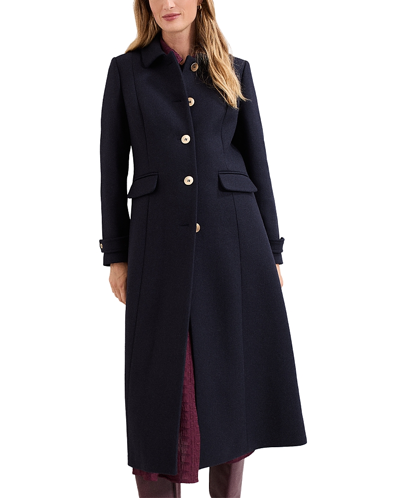 Phase Eight Aurelie Maxi Coat In Black