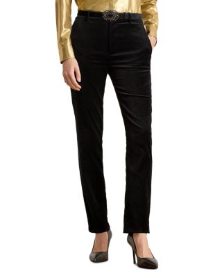 Stretch Velvet Cropped Pant