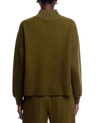 Wool-Cashmere Stretch Reversible Sweater