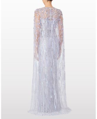 Ruby Embellished Cape Maxi Dress