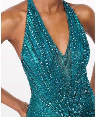 Lana Embellished Halterneck Maxi Dress