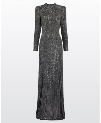 Rory Embellished Mock-neck Maxi Dress