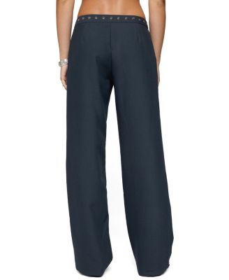 Ayve Eyelet Waist Straight Leg Pants