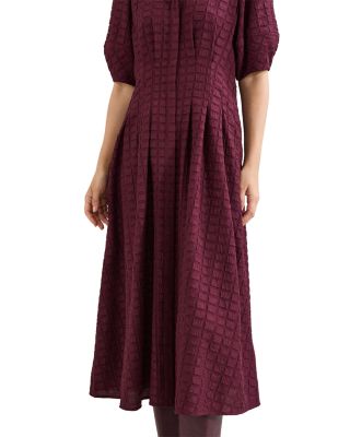 Yasmine Textured Midi Dress