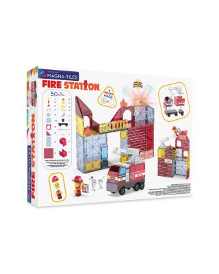 Fire Station Magnetic Construction Set, 50 Piece - Ages 3+
