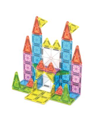 microMAGS Travel Set Deluxe Magnetic Construction Set, 55 Piece - Ages 3+