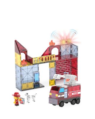 Fire Station Magnetic Construction Set, 50 Piece - Ages 3+