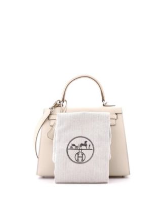 Kelly 25 Handbag Light Epsom with Palladium Hardware