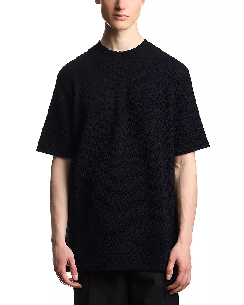 Emporio Armani Geometric Jacquard Jersey Tee
