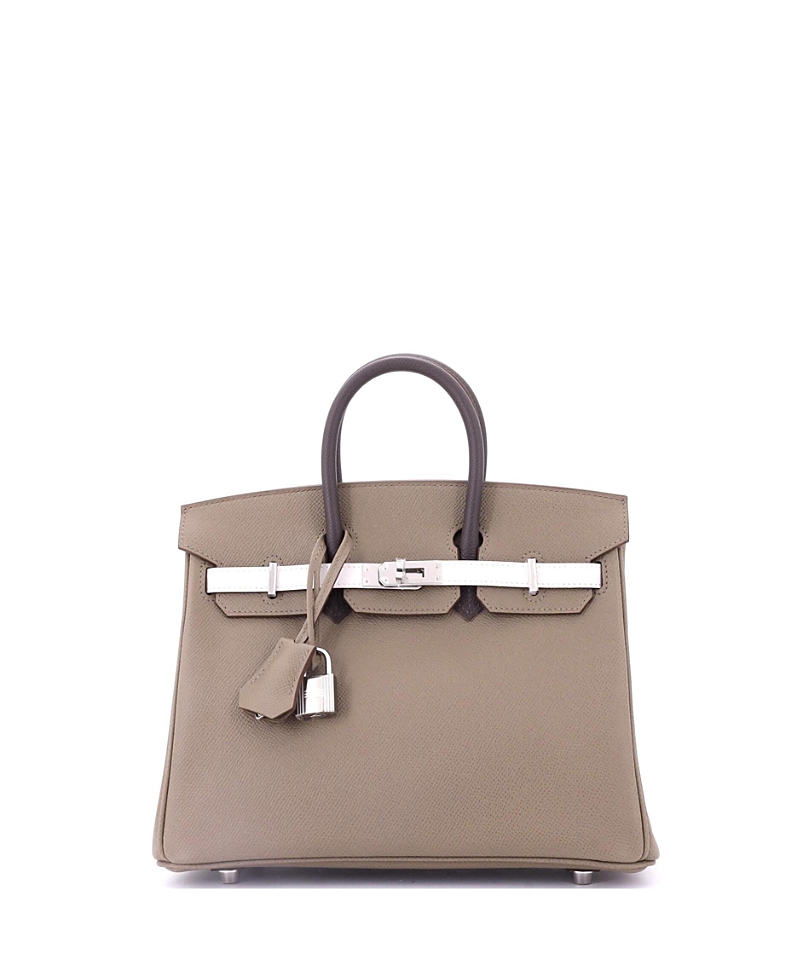 PRE-OWNED HERMES Pre-owned Hermes Birkin 25 Handbag Tricolor Epsom With Palladium Hardware