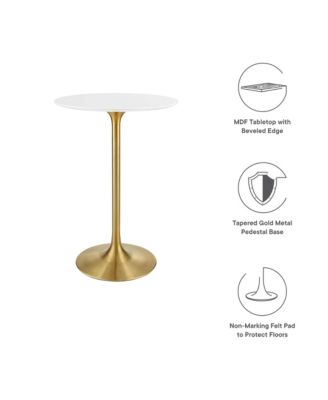 Lippa Round Wood Bar Table