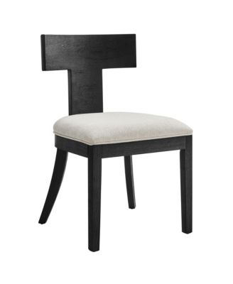Peregrine Wood and Fabric Upholstered Dining Chairs, Set of 2