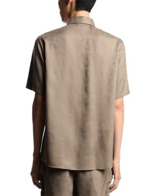 Zig Zag Jacquard Short Sleeve Shirt