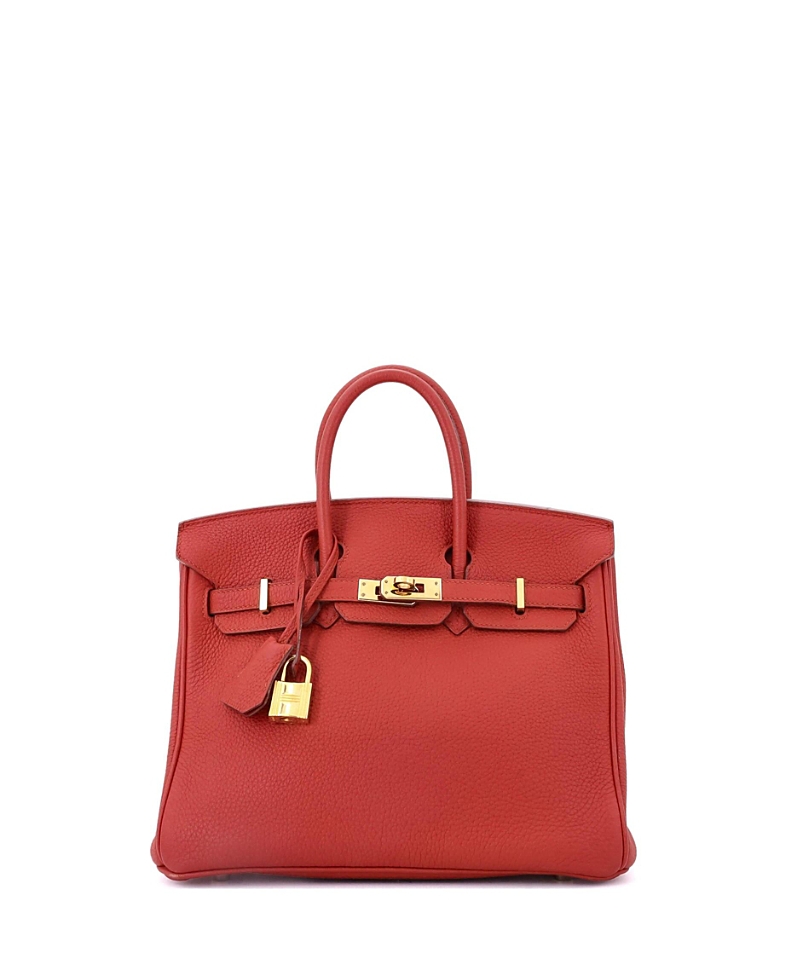 Click to view more detailed imagery on our partner's website Pre-owned Pre-owned Hermes Hermes Birkin 25 Handbag Red Togo With Gold Hardware