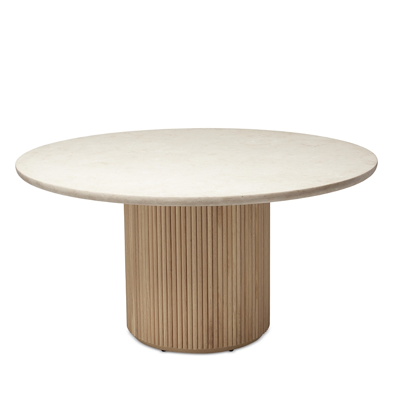 Interlude Home Laurel Round Dining Table In Brown