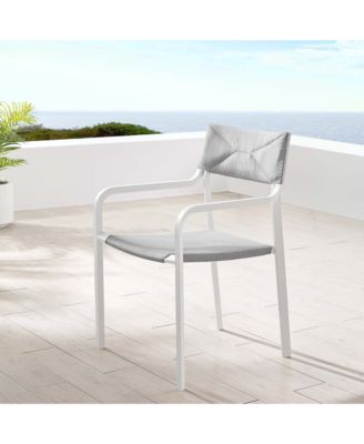 Raleigh Stackable Outdoor Patio Aluminum Dining Armchair