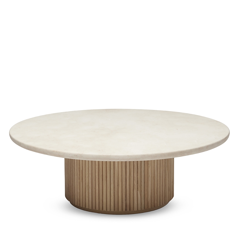 Interlude Home Laurel Round Cocktail Table In Brown