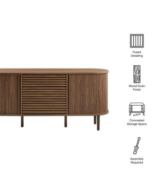 Harlan 67" Fluted Oval Sideboard Cabinet