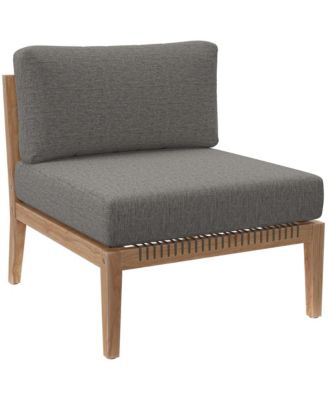 Clearwater Outdoor Patio Teak Wood Armless Chair