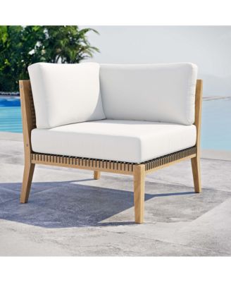 Clearwater Outdoor Patio Teak Wood Corner Chair