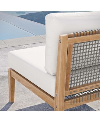 Clearwater Outdoor Patio Teak Wood Armless Chair