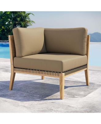 Clearwater Outdoor Patio Teak Wood Corner Chair