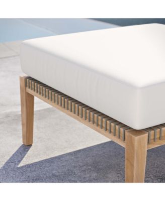 Clearwater Outdoor Patio Teak Wood Ottoman