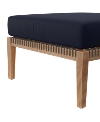 Clearwater Outdoor Patio Teak Wood Ottoman