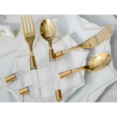 Zoe 5 Piece Gold Place Setting