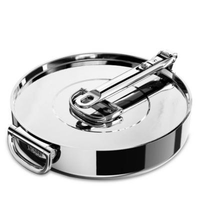 Space Steel 3.8-Quart Stainless Steel Saut&eacute; Pan with Folding Handle