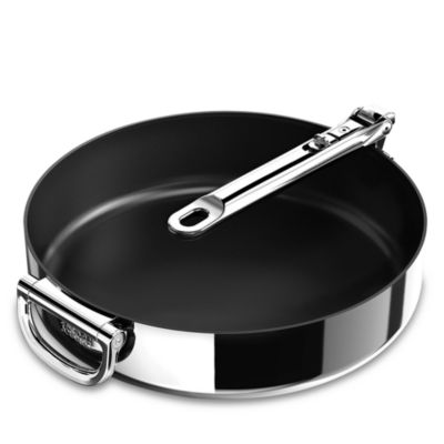 Space Steel 11" Ceramic Nonstick Frying Pan with Folding Handle