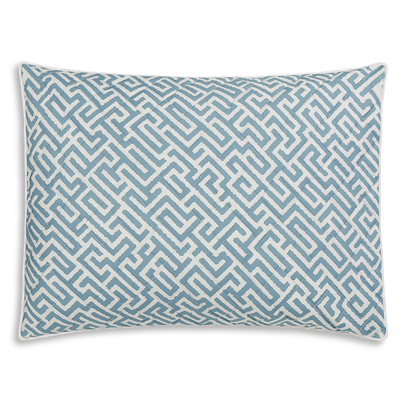 Matouk Gabriel Quilted Standard Sham In Blue
