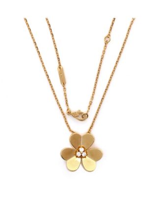 Large Frivole Pendant Necklace 18K Gold with Diamonds, 14.5 - 16.25"