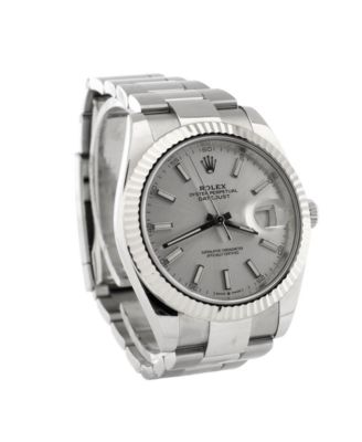 Oyster Perpetual Datejust Automatic Watch in Stainless Steel and White Gold 41mm